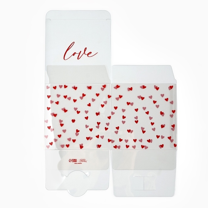 Коробка подарочная ПВХ, упаковка, «Любовь внутри», 12 х 12 х 12 см Коробка подарочная ПВХ, упаковка, «Любовь внутри», 12 х 12 х 12 см