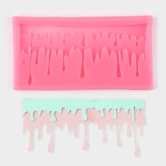 Молд «Оттепель», силикон, 12,5×6,5×1 см, цвет розовый