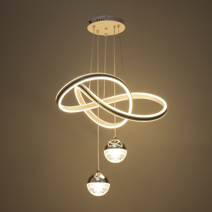 Светильник с ПДУ Светильник с ПДУ "Мона" LED 170Вт 3000-6000К белый 49х49х19-119 см