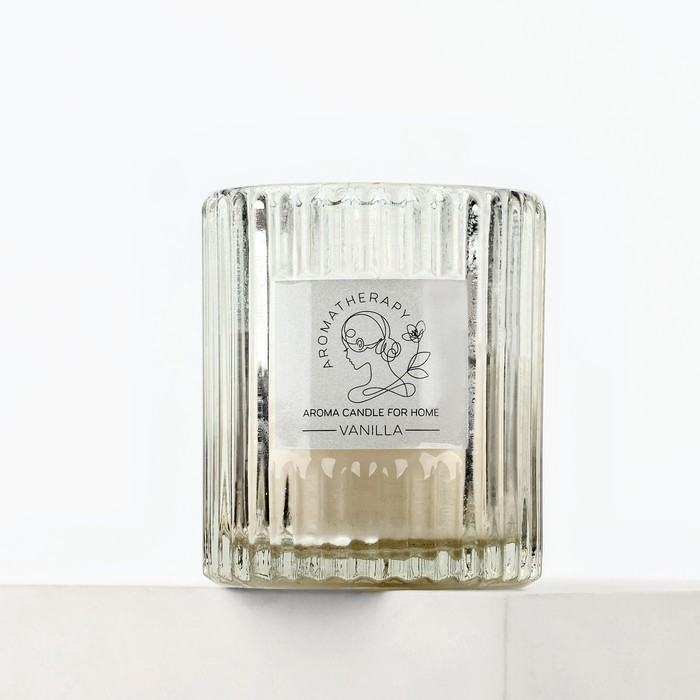 Свеча ароматическая в стекле «Ваниль», интерьерная Свеча ароматическая в стекле «Ваниль», интерьерная