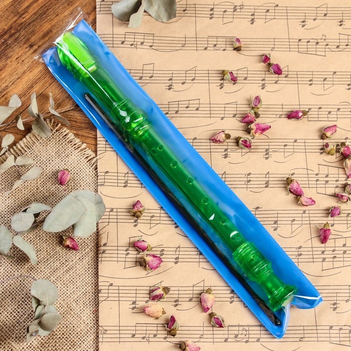 Блокфлейта Music Life, 8 отверстий, немецкая система, зеленая Блокфлейта Music Life, 8 отверстий, немецкая система, зеленая
