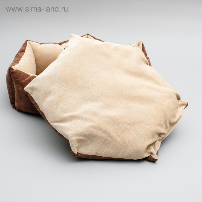 Лежанка шестиугольная, 52 х 50 х 15 см, микровельвет, микс Лежанка шестиугольная, 52 х 50 х 15 см, микровельвет, микс