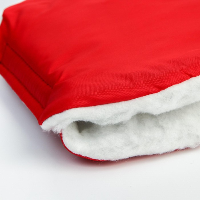 Варежки-муфты на ручку коляски, 2 шт., цвет красный Варежки-муфты на ручку коляски, 2 шт., цвет красный