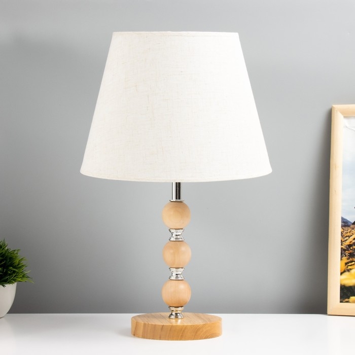 Настольная лампа Настольная лампа "Апали" E27 40Вт светлое дерево 25х25х39 см RISALUX