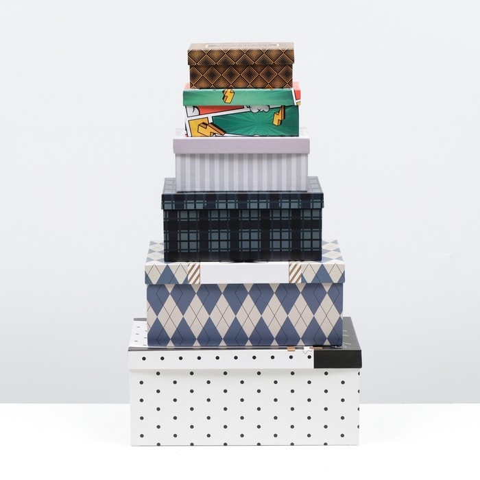 Набор коробок 6 в 1  Набор коробок 6 в 1 "Лучшему мужчине", 30,5 х 20 х 13 - 13,5 х 8 х 5 см