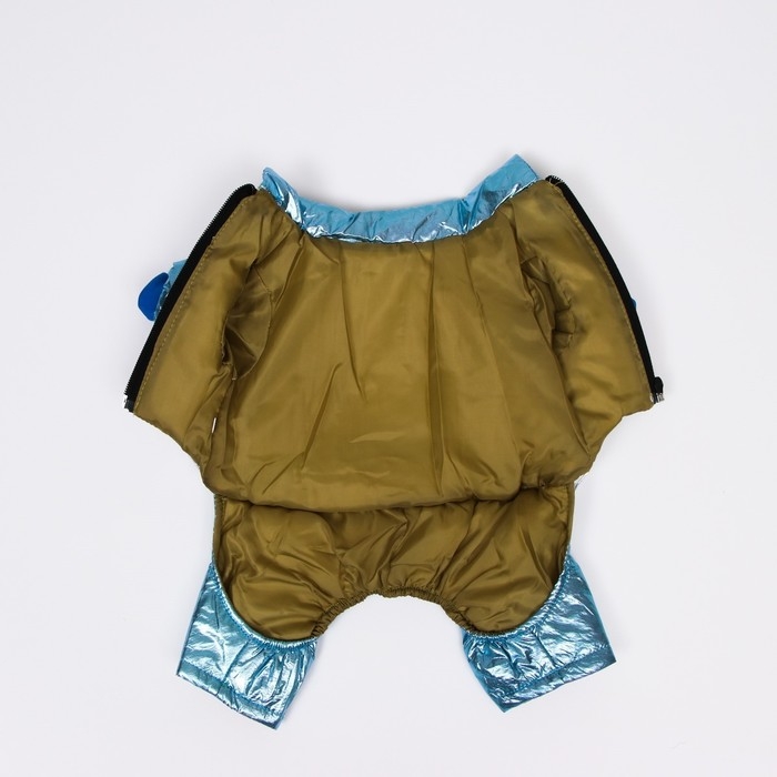 Комбинезон Комбинезон "Блеск", размер 14 (ДС 32 см, ОГ 42 см, ОШ 31 см), серебряно-голубой