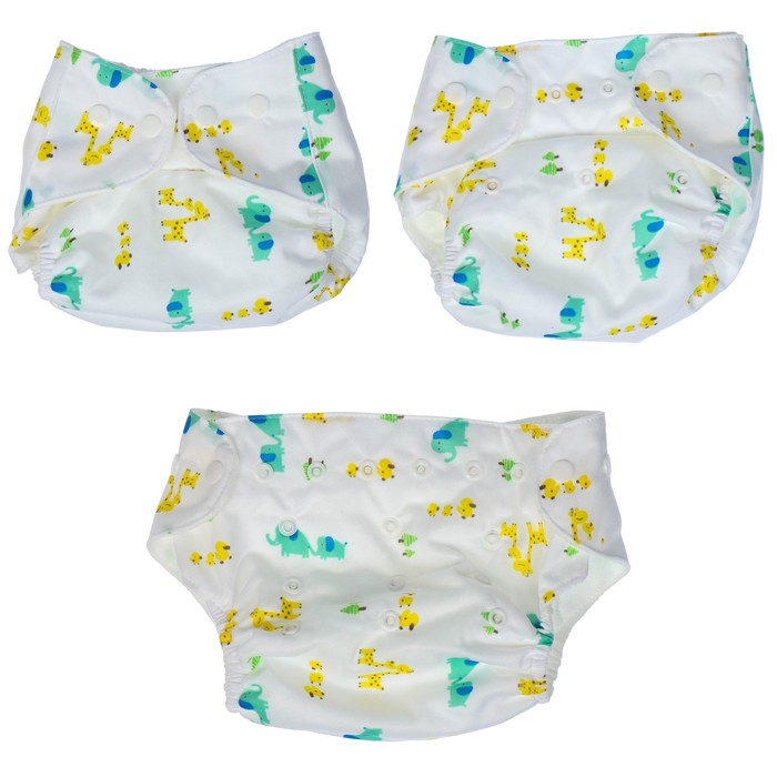 Многоразовый подгузник с вкладышем «Жирафы» Многоразовый подгузник с вкладышем «Жирафы»