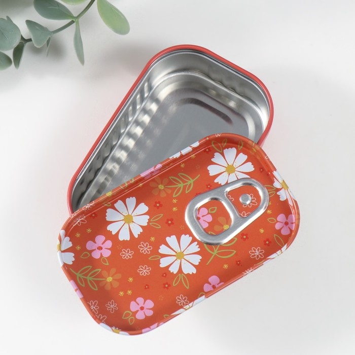 Шкатулка металл Шкатулка металл "Цветочные мотивы" МИКС 10х6,5х3 см