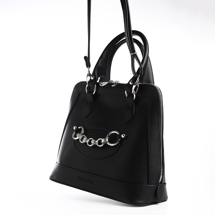 Сумка женская TEXTURA, тоут, средний размер, цвет чёрный