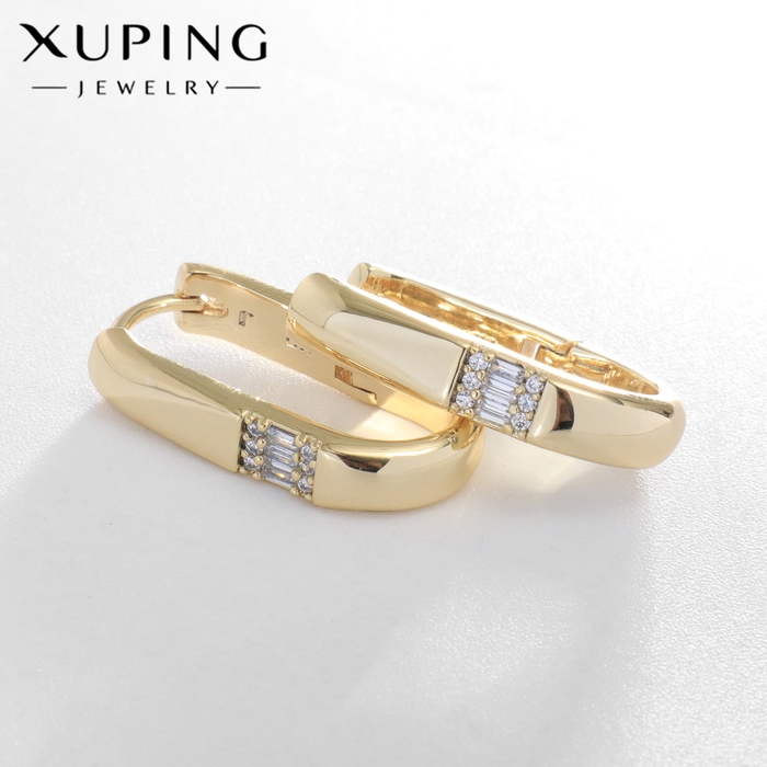 Серьги со стразами XUPING важность, цвет белый в золоте Серьги со стразами XUPING важность, цвет белый в золоте