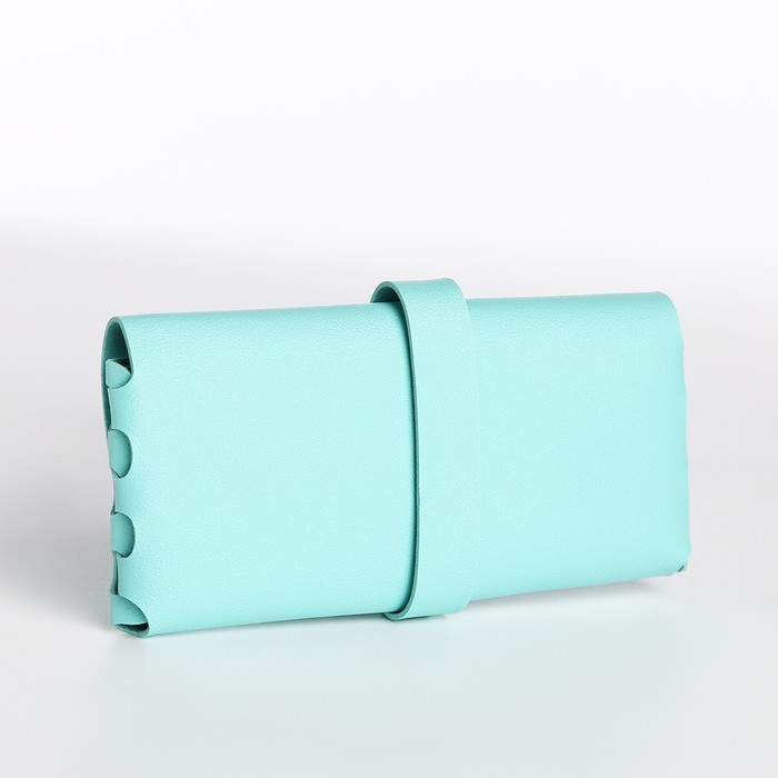 Футляр для очков на зацепке, длина 16,5 см, цвет бирюзовый Футляр для очков на зацепке, длина 16,5 см, цвет бирюзовый