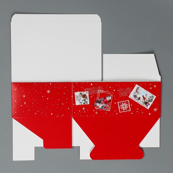 Подарочная коробка складная, новогодняя«Новогодняя акварель», 18 х 12 х 7 см, Новый год Подарочная коробка складная, новогодняя«Новогодняя акварель», 18 х 12 х 7 см, Новый год