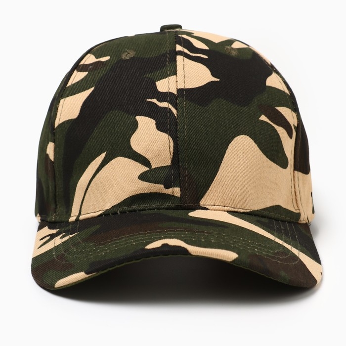 Кепка мужская MINAKU  Кепка мужская MINAKU "Камуфляж" цвет зелёный, р-р 58