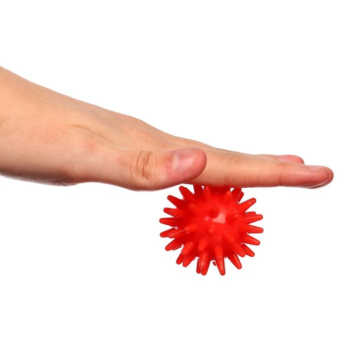 Мяч массажный ø5 см, цвет красный, Крошка Я Мяч массажный ø5 см, цвет красный, Крошка Я
