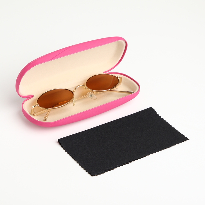 Футляр для очков на хлопушке, длина 16 см, цвет розовый Футляр для очков на хлопушке, длина 16 см, цвет розовый