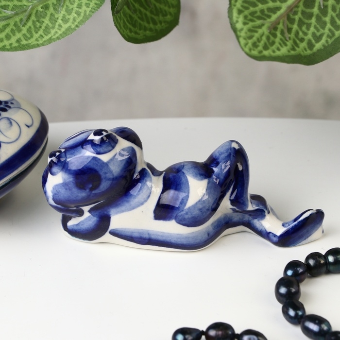 Сувенир Сувенир "Лягушка", гжель, 5х10 см