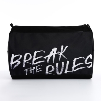 Сумка спорт "Break the rules", 40*24*21, отд на молнии, черный