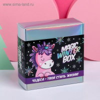 Зарядное устройство, попсокет, наушники, флешка и штекер «Magic winter box», набор