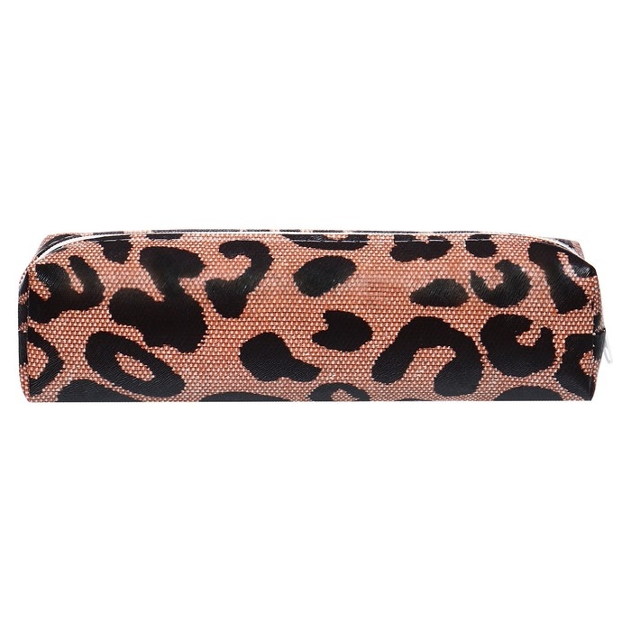 Пенал школьный на молнии Пенал школьный на молнии "Леопард" Calligrata, коричневый