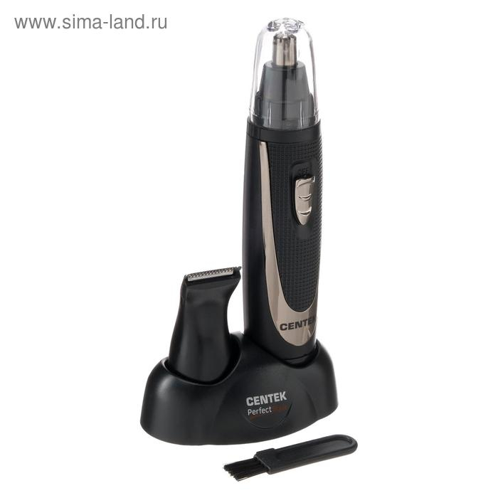 Триммер Centek CT-2177, для ушей/бороды, 2 насадки, 1хАА, чёрный хром Триммер Centek CT-2177, для ушей/бороды, 2 насадки, 1хАА, чёрный хром