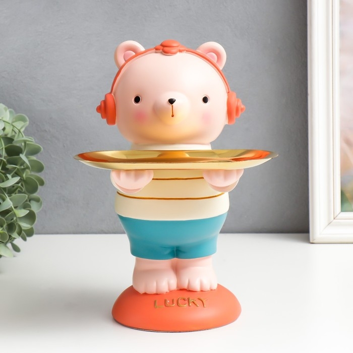 Сувенир полистоун подставка Сувенир полистоун подставка "Медвежонок в наушниках" 23х18х27 см