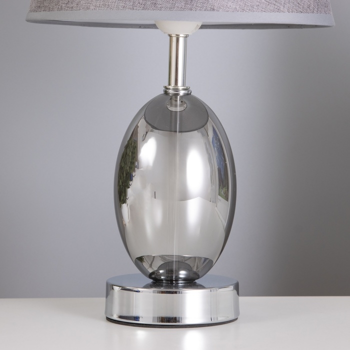 Лампа настольная  Лампа настольная "Изольда" 1х40Вт Е27 дымчатый 22,5х22,5х38см