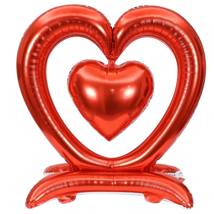 Шар фольгированный 36 Шар фольгированный 36" «Сердце», на подставке, красный, под воздух