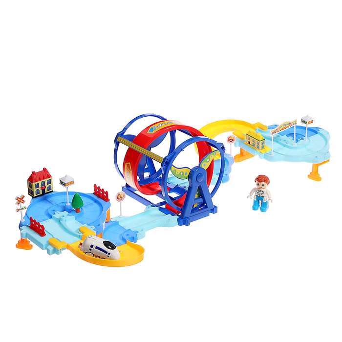 Железная дорога &laquo;Парк развлечений&raquo;, работает от батареек