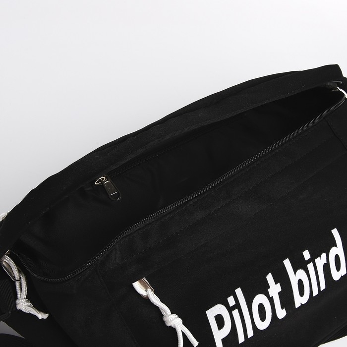 Сумка на одно плечо на молнии, 2 наружных кармана, цвет чёрный Сумка на одно плечо на молнии, 2 наружных кармана, цвет чёрный