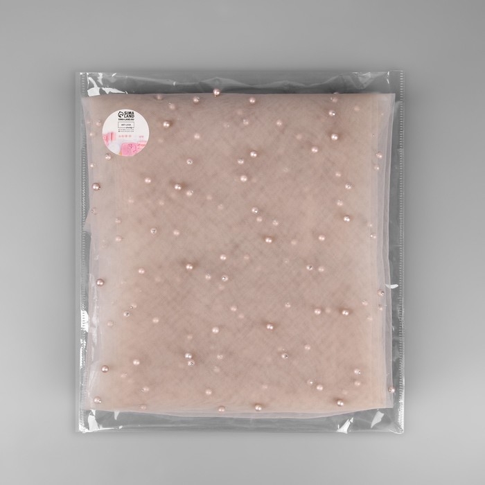 Сетка с бусинами, 150 см, 1 ± 0,2 м, цвет бежевый Сетка с бусинами, 150 см, 1 ± 0,2 м, цвет бежевый