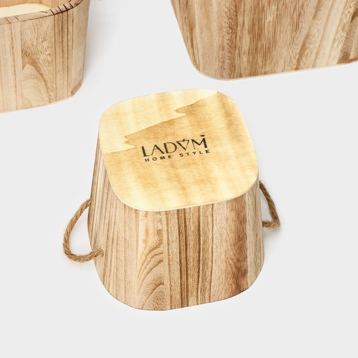 Корзины для хранения LaDо́m, ручной работы, 3 шт, размер: 17×17×14 см, 20,5×20,5×14,5 см, 25×25×15 см Корзины для хранения LaDо́m, ручной работы, 3 шт, размер: 17×17×14 см, 20,5×20,5×14,5 см, 25×25×15 см