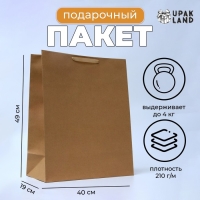 Пакет ламинированный вертикальный "Крафт", XL 40 × 49 × 19 см