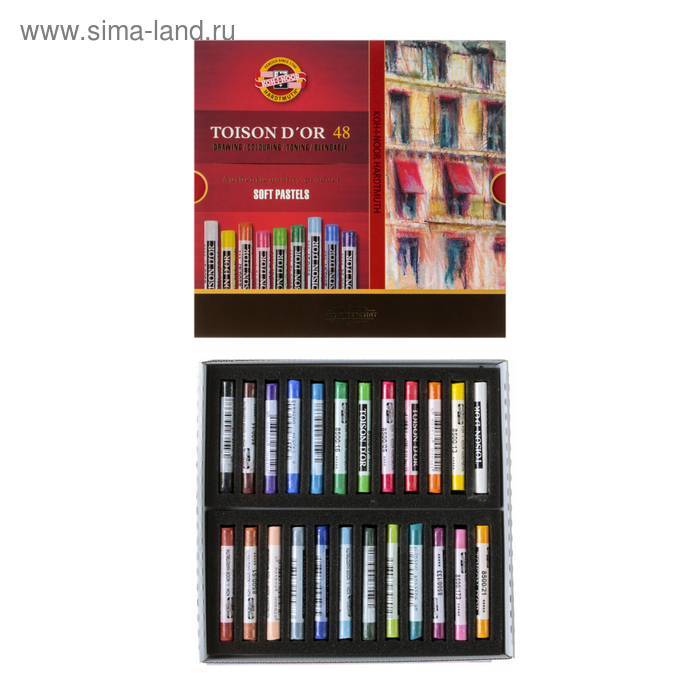 Пастель сухая художественная 48 цветов, Koh-I-Noor TOISON D`OR 8516/48 Пастель сухая художественная 48 цветов, Koh-I-Noor TOISON D`OR 8516/48