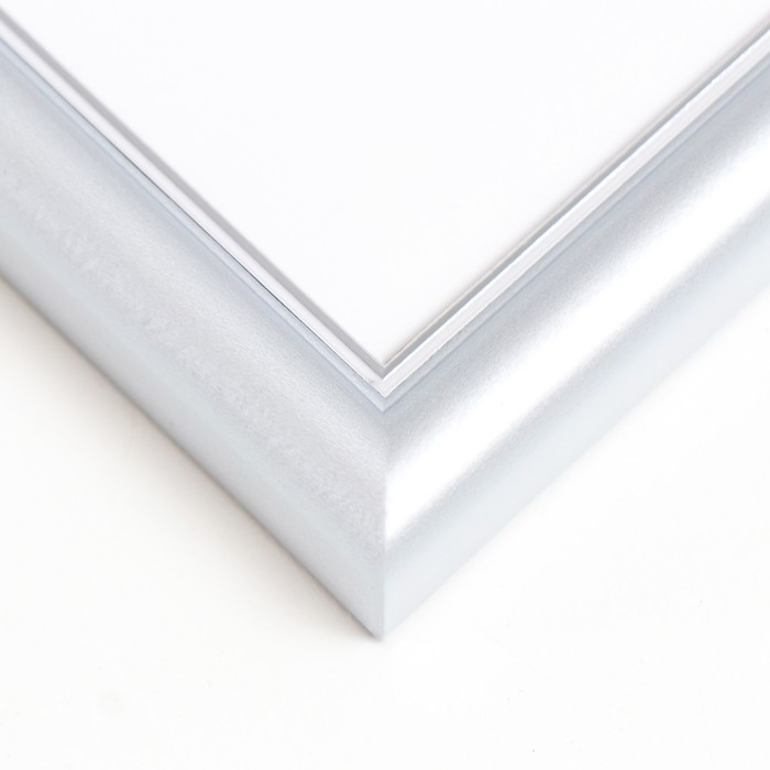 Фоторамка пластик Фоторамка пластик "МИРАМ" 13х18 см, 421 серебро (пластиковый экран)