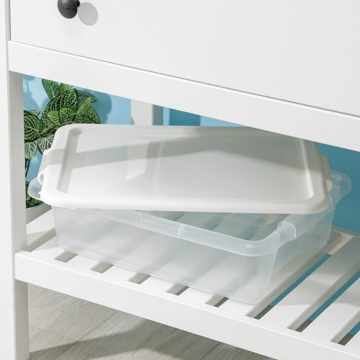 Контейнер для хранения с крышкой Porter, 8 л, 41×31×11 см, цвет слоновая кость Контейнер для хранения с крышкой Porter, 8 л, 41×31×11 см, цвет слоновая кость