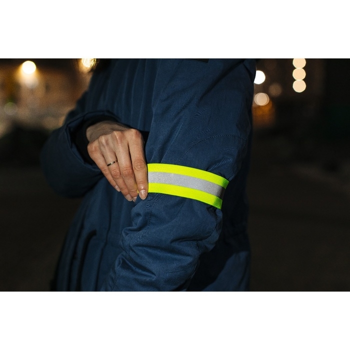 Повязка нарукавная светоотражающая, эластичная, на липучке, 35 ± 1 × 3,8 см Повязка нарукавная светоотражающая, эластичная, на липучке, 35 ± 1 × 3,8 см