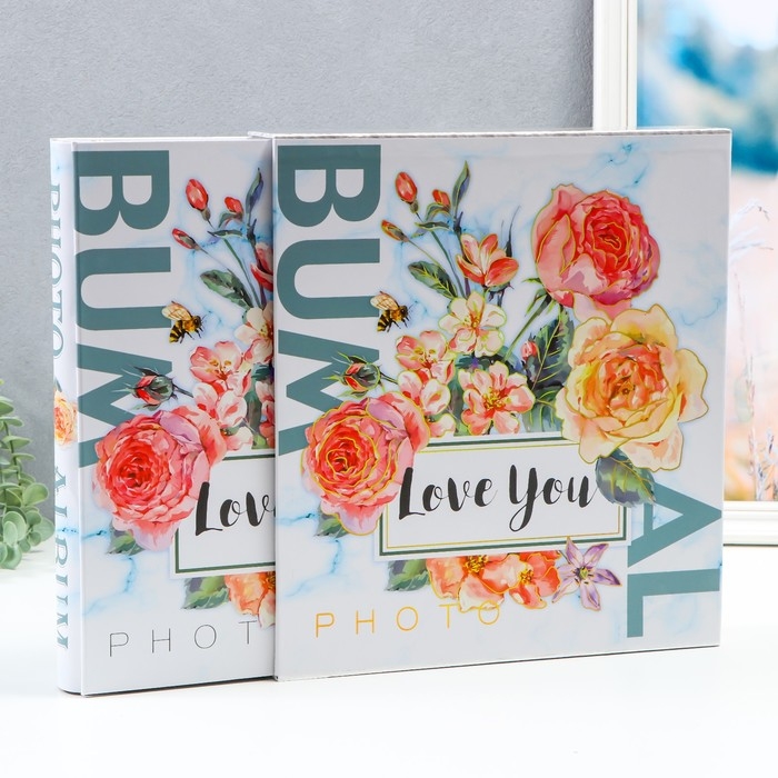 Фотоальбом на 500 фото 10х15 см Фотоальбом на 500 фото 10х15 см "Свежий букет" в коробке МИКС 33,5х30,5х5,5 см