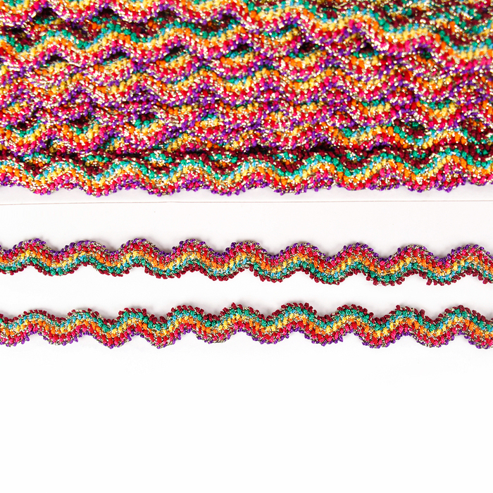 Тесьма многоцветная «Волна», ширина 1,5 см, в упаковке 25 м Тесьма многоцветная «Волна», ширина 1,5 см, в упаковке 25 м