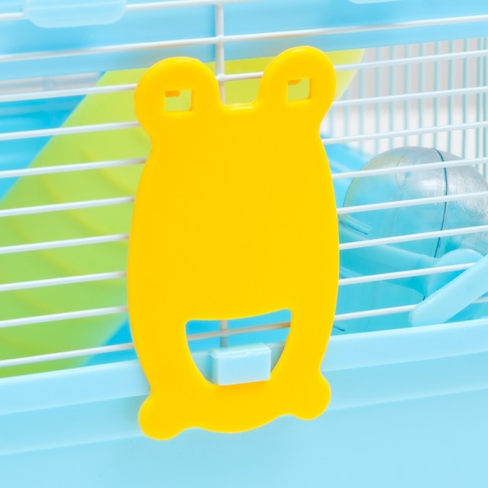 Клетка для грызунов Клетка для грызунов "Пижон", двухэтажная с наполнением 31 х 24 х 29 см, голубая