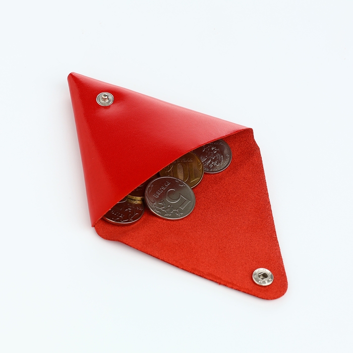 Монетница на кнопке TEXTURA, цвет красный Монетница на кнопке TEXTURA, цвет красный