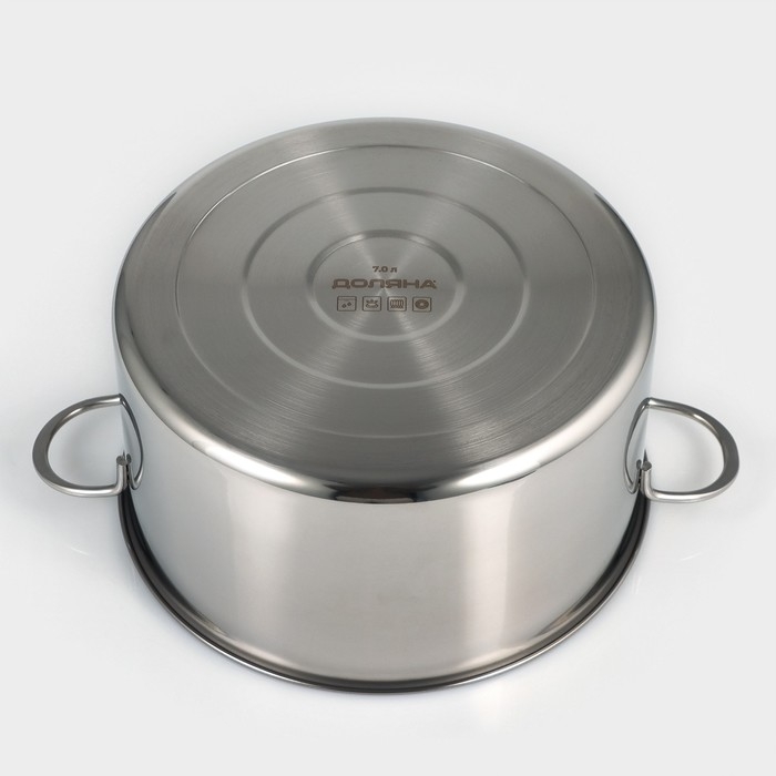 Кастрюля из нержавеющей стали «Грейт», 7 л, индукция Кастрюля из нержавеющей стали «Грейт», 7 л, индукция