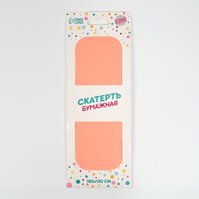 Скатерть бумажная 180*130 24гр оранжевый неон