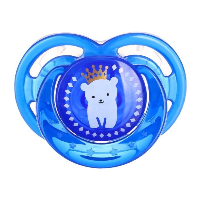 Соска- пустышка ортодотническая «Мишка» с колпачком, +6 мес., голубой Соска- пустышка ортодотническая «Мишка» с колпачком, +6 мес., голубой