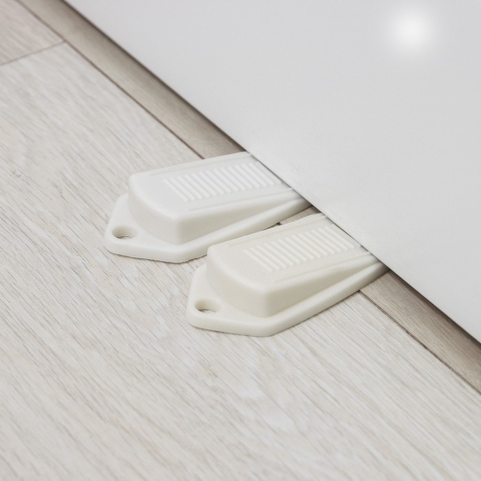 Стоппер для дверей, набор 2 шт., цвет белый, Крошка Я Стоппер для дверей, набор 2 шт., цвет белый, Крошка Я