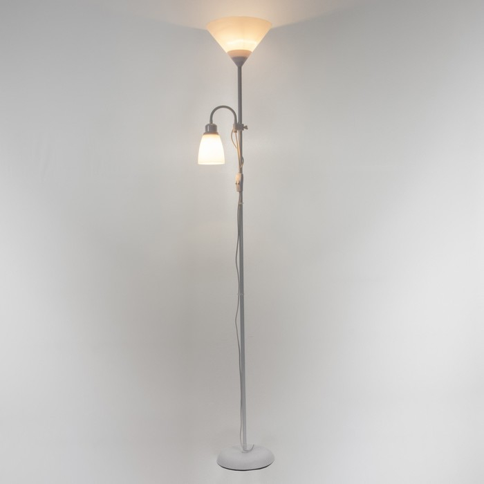 Торшер  Торшер "Тренд 2" 1х40Вт Е27+1хЕ27 40Вт белый 22х22х180 см.