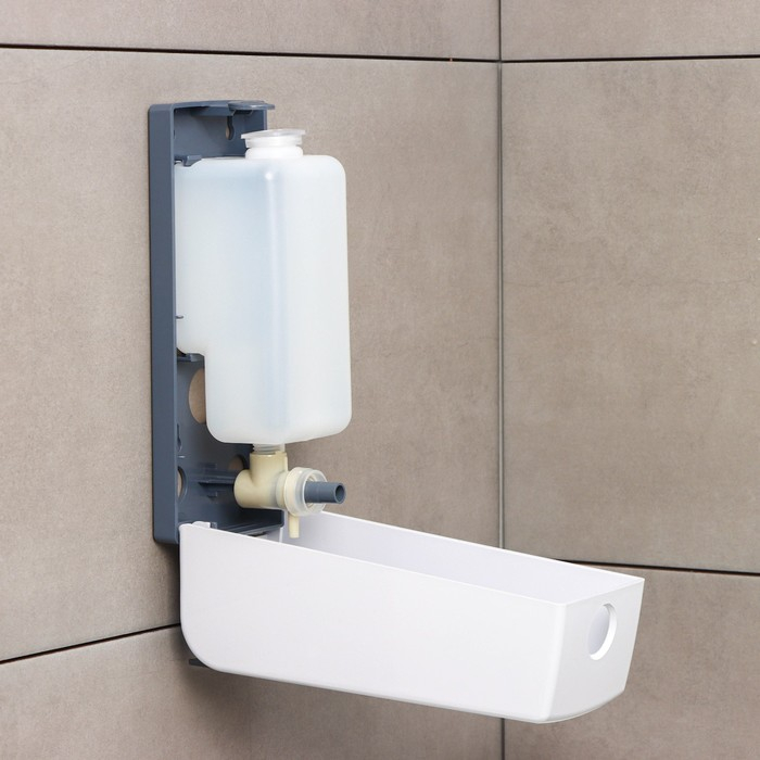 Диспенсер для антисептика или жидкого мыла механический, 600 мл, пластик, цвет белый Диспенсер для антисептика или жидкого мыла механический, 600 мл, пластик, цвет белый