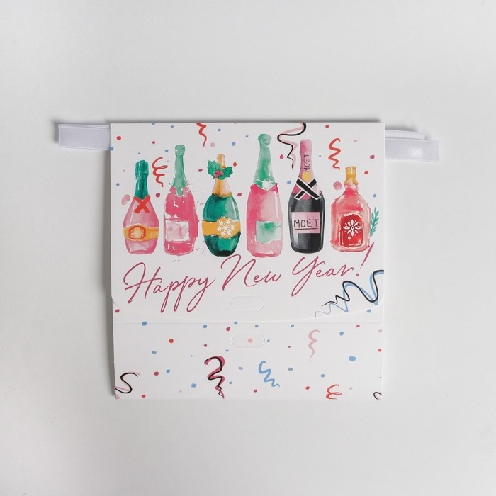 Коробка подарочная новогодняя складная «Шампанское», 16.5 х 12.5 х 5 см, БЕЗ ЛЕНТЫ, Новый год Коробка подарочная новогодняя складная «Шампанское», 16.5 х 12.5 х 5 см, БЕЗ ЛЕНТЫ, Новый год