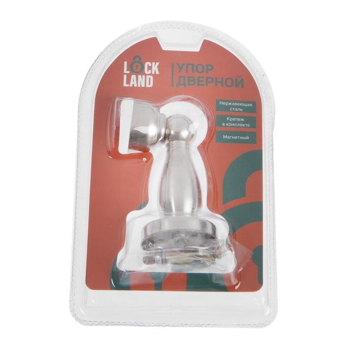 Упор дверной, магнитный LOCKLAND, нержавеющая сталь Упор дверной, магнитный LOCKLAND, нержавеющая сталь