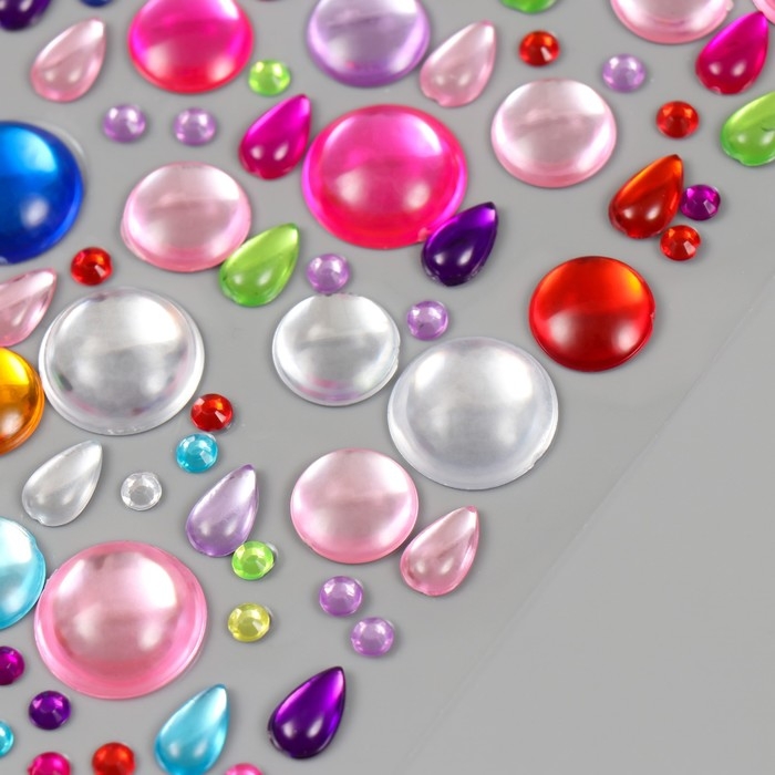 Декор для творчества пластик Декор для творчества пластик "Стразы. Капельки и круги" 25,2х9,6 см