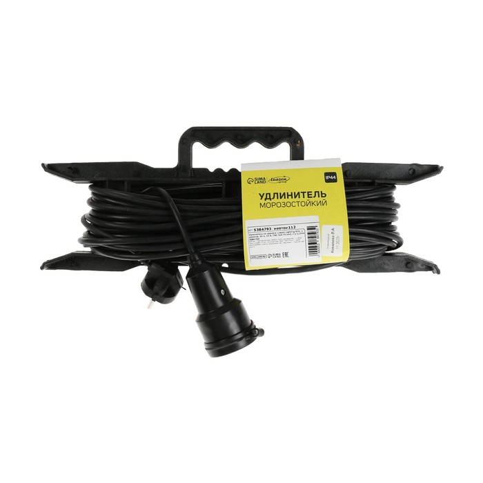 Удлинитель на каркасе Luazon Lighting ECO, 1 розетка, 20 м, 10 А, ПВС 3х0.75 мм2, с з/к,IP20 Удлинитель на каркасе Luazon Lighting ECO, 1 розетка, 20 м, 10 А, ПВС 3х0.75 мм2, с з/к,IP20